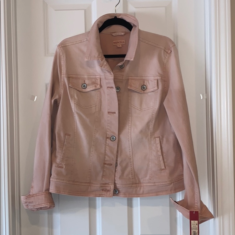 Merona denim jacket, pink